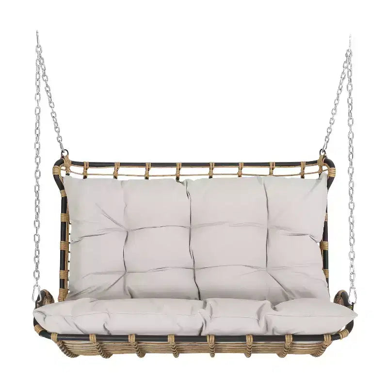 Christopher Knight Home Arruda Outdoor Wicker Porch Swing with Cushions