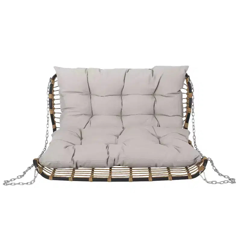 Christopher Knight Home Arruda Outdoor Wicker Porch Swing with Cushions