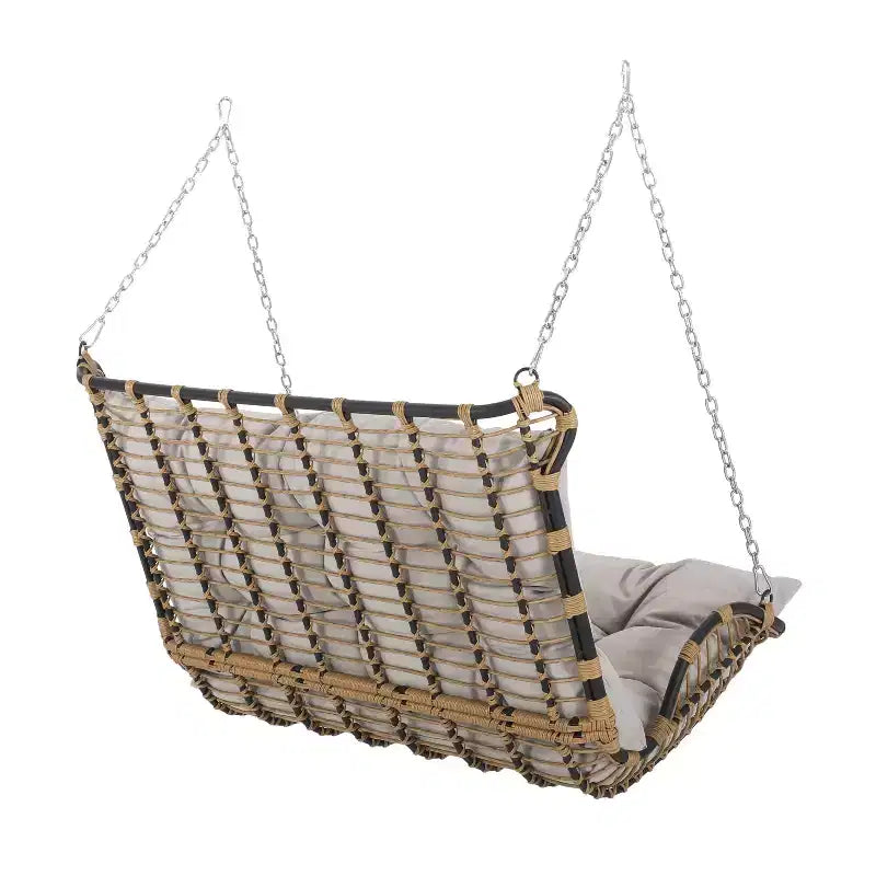 Christopher Knight Home Arruda Outdoor Wicker Porch Swing with Cushions