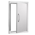 VEVOR BBQ Access Door, 17W x 24H Inch Single Outdoor Kitchen Door, Stainless Steel Flush Mount Door, Wall Vertical Door with Handle