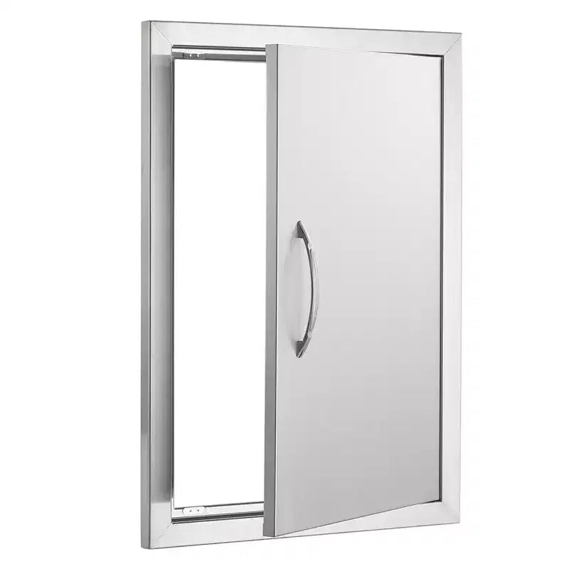VEVOR BBQ Access Door, 17W x 24H Inch Single Outdoor Kitchen Door, Stainless Steel Flush Mount Door, Wall Vertical Door with Handle