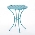 Christopher Knight Home Timotha 3 Piece Outdoor Modern Metal Round Patio Bistro Set with Open Slat Design
