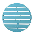 Christopher Knight Home Timotha 3 Piece Outdoor Modern Metal Round Patio Bistro Set with Open Slat Design