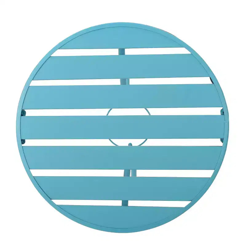 Christopher Knight Home Timotha 3 Piece Outdoor Modern Metal Round Patio Bistro Set with Open Slat Design