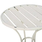 Christopher Knight Home Timotha 3 Piece Outdoor Modern Metal Round Patio Bistro Set with Open Slat Design