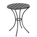 Christopher Knight Home Timotha 3 Piece Outdoor Modern Metal Round Patio Bistro Set with Open Slat Design