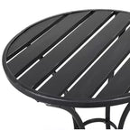 Christopher Knight Home Timotha 3 Piece Outdoor Modern Metal Round Patio Bistro Set with Open Slat Design