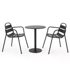Christopher Knight Home Corey 3 Piece Outdoor Modern Metal Bistro Set with Open Slat Design