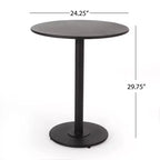 Christopher Knight Home Corey 3 Piece Outdoor Modern Metal Bistro Set with Open Slat Design