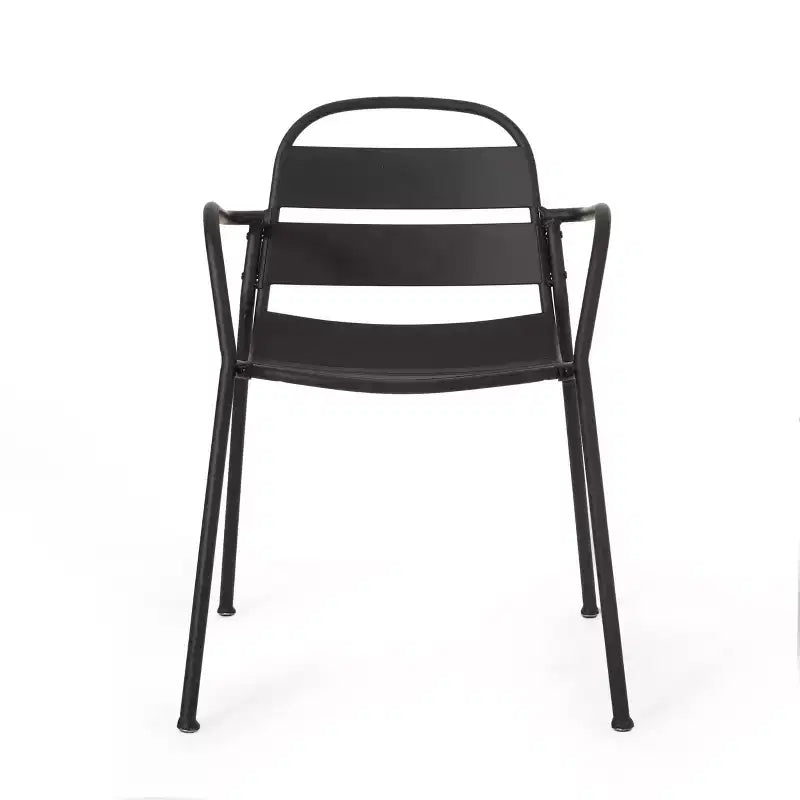 Christopher Knight Home Corey 3 Piece Outdoor Modern Metal Bistro Set with Open Slat Design