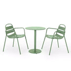 Christopher Knight Home Corey 3 Piece Outdoor Modern Metal Bistro Set with Open Slat Design