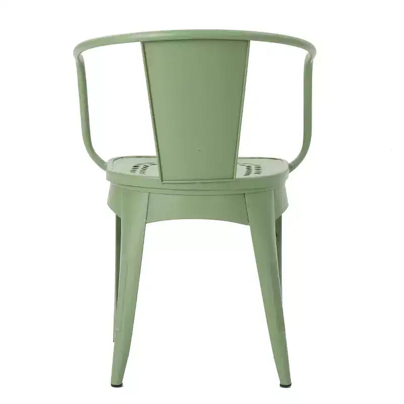 Christopher Knight Home Tisha Outdoor Modern Iron 3 Piece Bistro Set with Curved Open Backrest