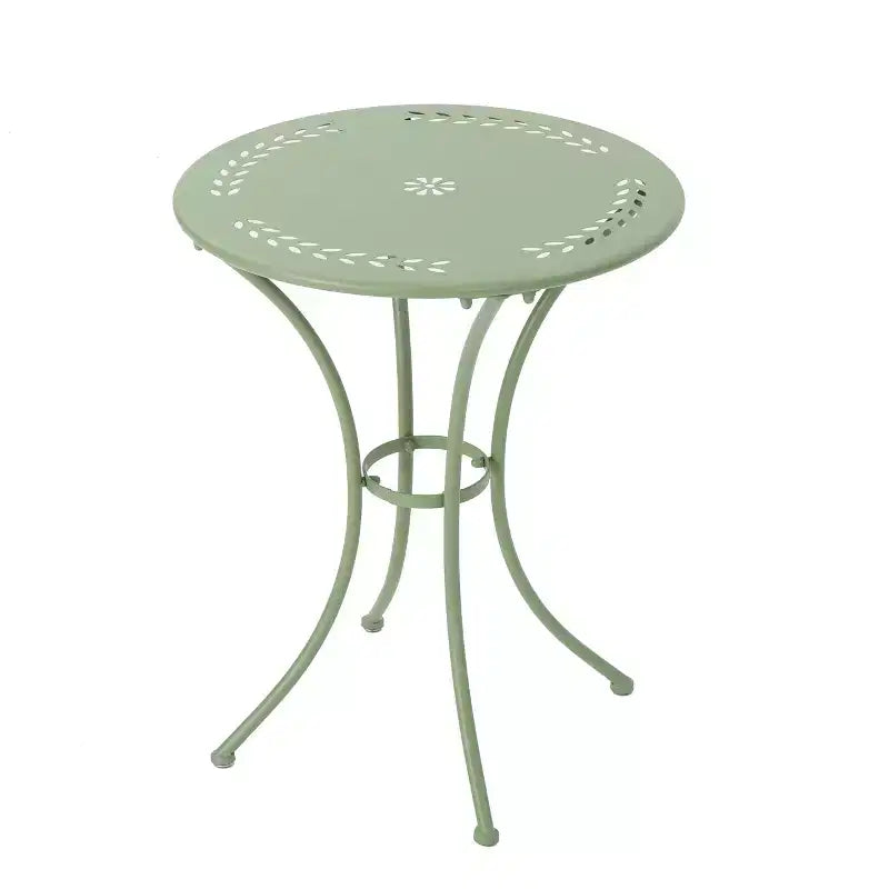 Christopher Knight Home Tisha Outdoor Modern Iron 3 Piece Bistro Set with Curved Open Backrest