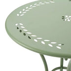 Christopher Knight Home Tisha Outdoor Modern Iron 3 Piece Bistro Set with Curved Open Backrest