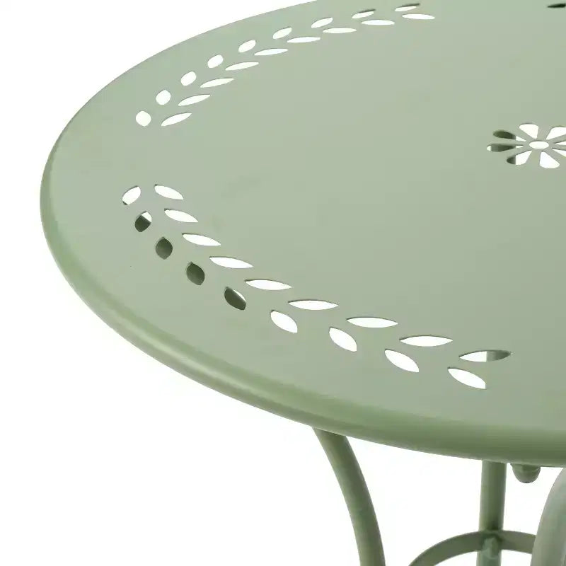 Christopher Knight Home Tisha Outdoor Modern Iron 3 Piece Bistro Set with Curved Open Backrest