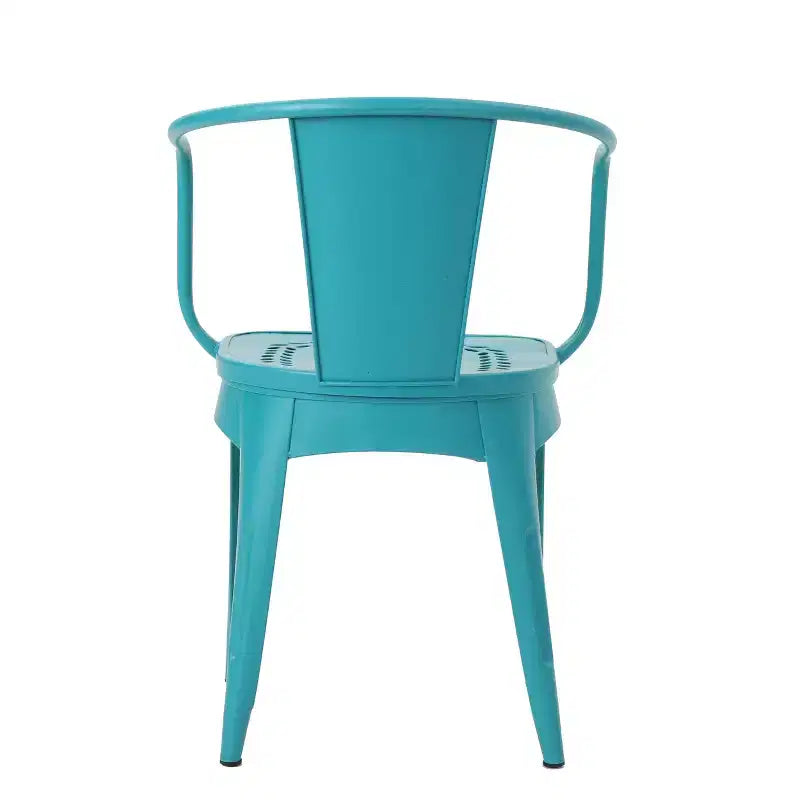 Christopher Knight Home Tisha Outdoor Modern Iron 3 Piece Bistro Set with Curved Open Backrest