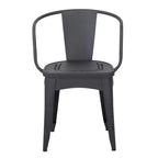 Christopher Knight Home Tisha Outdoor Modern Iron 3 Piece Bistro Set with Curved Open Backrest