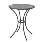 Christopher Knight Home Tisha Outdoor Modern Iron 3 Piece Bistro Set with Curved Open Backrest