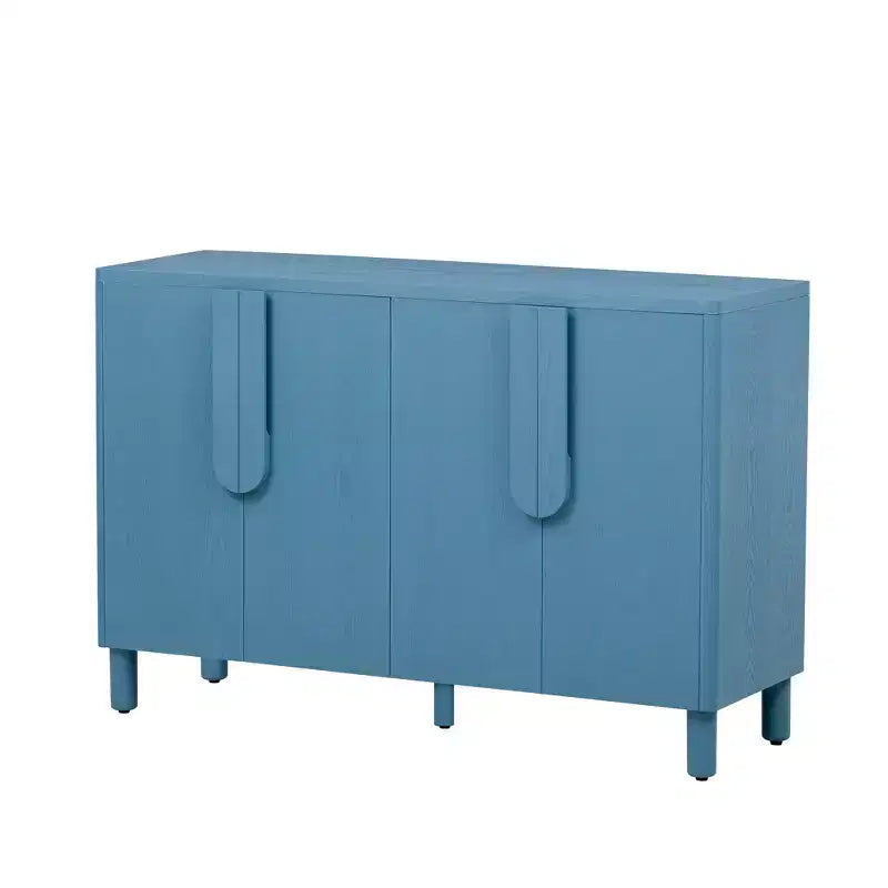 4-Door Buffet Cabinet with Storage, Wood Sideboard Cabinet with Handles and Adjustable Shelves