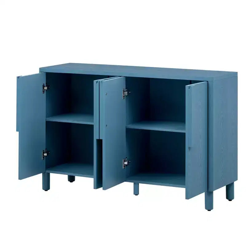 4-Door Buffet Cabinet with Storage, Wood Sideboard Cabinet with Handles and Adjustable Shelves