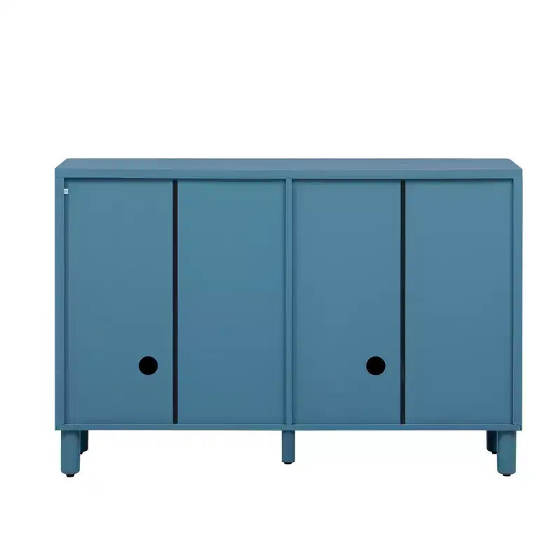 4-Door Buffet Cabinet with Storage, Wood Sideboard Cabinet with Handles and Adjustable Shelves