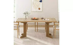 71 Large Dining Table for 6 to 8 People, Modern Dinner Table with Unique Wooden Legs, Rectangle Dining Table for Kitchen, Dining Room & Living Room