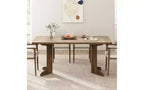 71 Large Dining Table for 6 to 8 People, Modern Dinner Table with Unique Wooden Legs, Rectangle Dining Table for Kitchen, Dining Room & Living Room