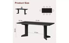 71 Large Dining Table for 6 to 8 People, Modern Dinner Table with Unique Wooden Legs, Rectangle Dining Table for Kitchen, Dining Room & Living Room
