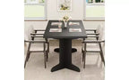 71 Large Dining Table for 6 to 8 People, Modern Dinner Table with Unique Wooden Legs, Rectangle Dining Table for Kitchen, Dining Room & Living Room
