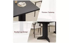 71 Large Dining Table for 6 to 8 People, Modern Dinner Table with Unique Wooden Legs, Rectangle Dining Table for Kitchen, Dining Room & Living Room