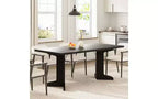71 Large Dining Table for 6 to 8 People, Modern Dinner Table with Unique Wooden Legs, Rectangle Dining Table for Kitchen, Dining Room & Living Room