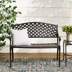 Christopher Knight Home Cozumel Outdoor 40.75 Cast Aluminum Bench, Shiny Copper