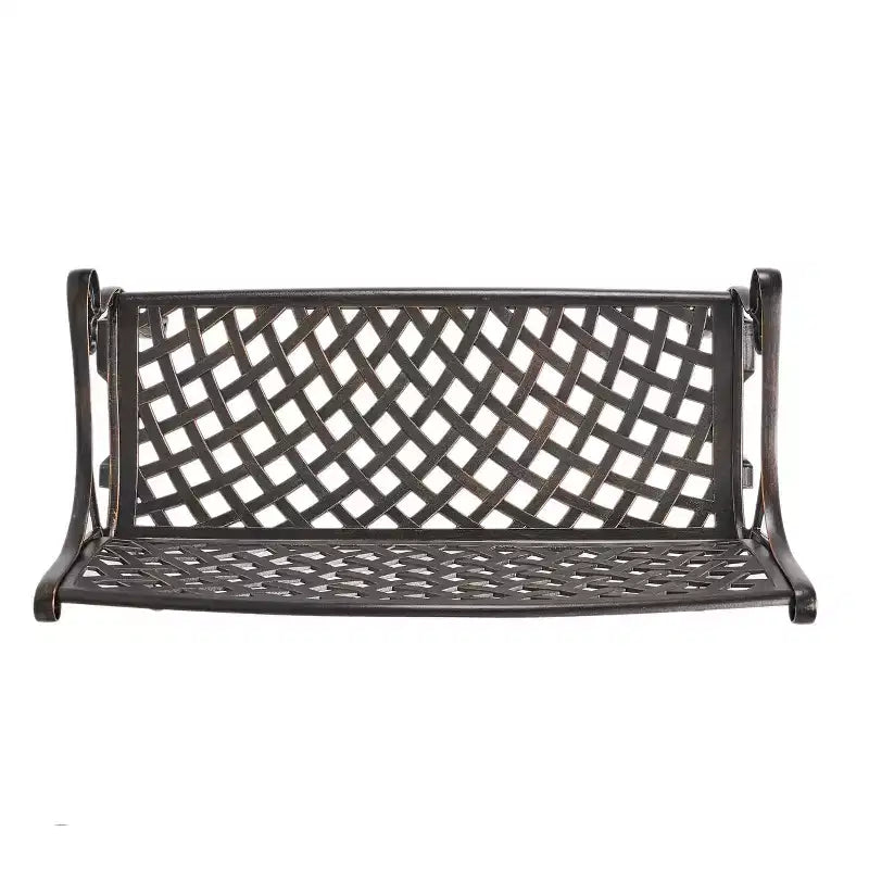 Christopher Knight Home Cozumel Outdoor 40.75 Cast Aluminum Bench, Shiny Copper