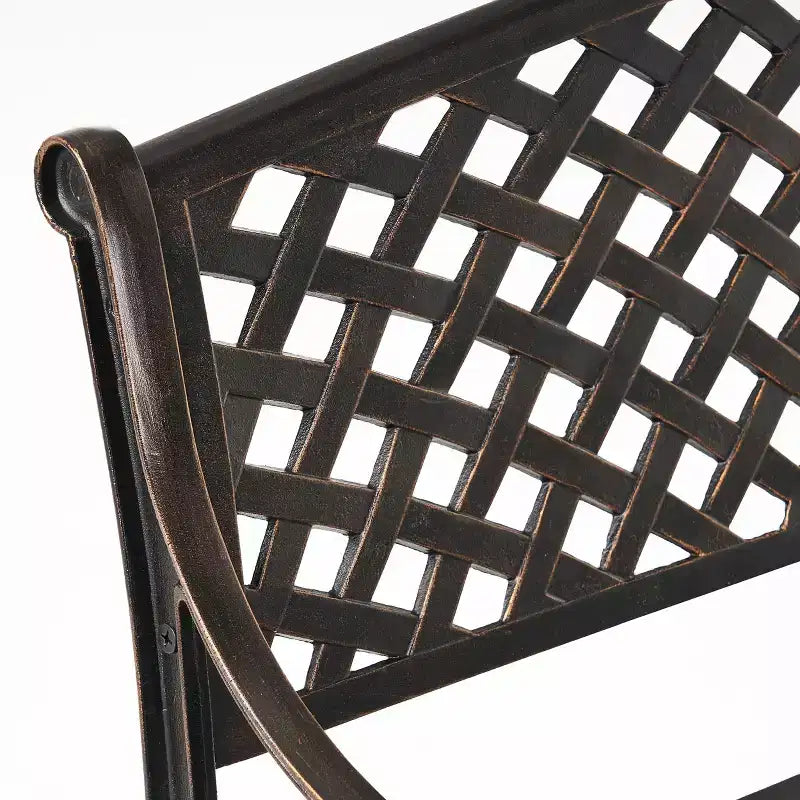 Christopher Knight Home Cozumel Outdoor 40.75 Cast Aluminum Bench, Shiny Copper