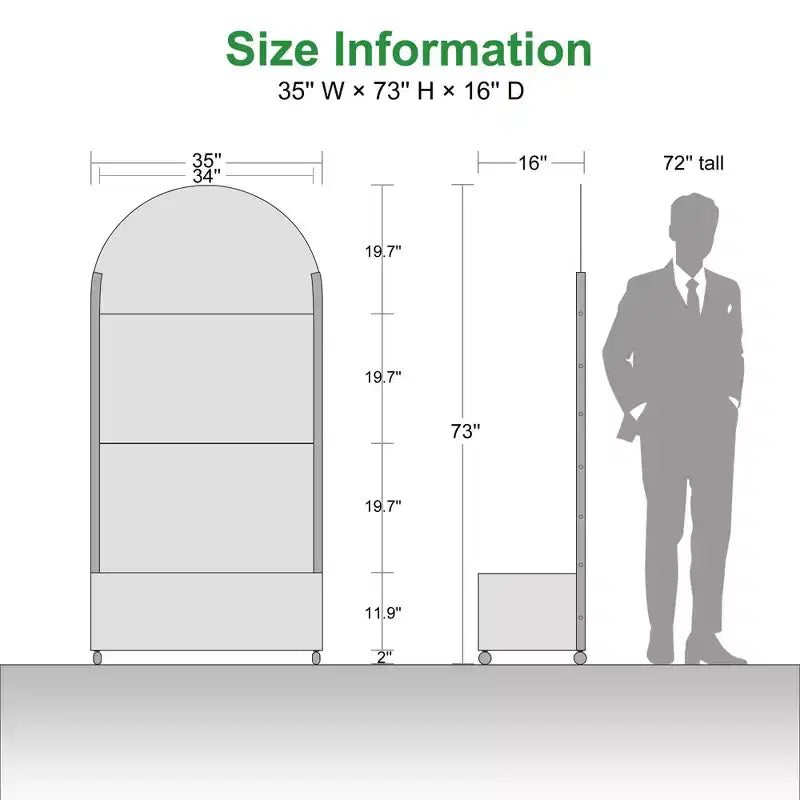 PexFix 72 in. H x 35 in. W Black Metal Arch Wall Planter Box with Trellis for Climbing Plants
