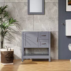 30in Gray Bathroom Vanity / Mirror and Top Only