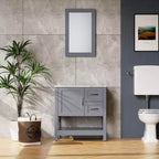 30in Gray Bathroom Vanity / Mirror and Top Only