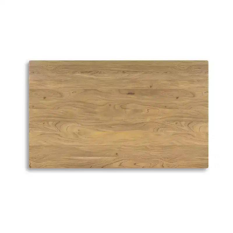 Signature Design by Ashley Gretlynn Modern Rectangular Dining Table - Light Natural Wood with Black Metal Legs - Seats 6