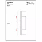 Striate Collection LED Wall Sconce - Modern Glass Cylinder, 21 Height, Dimmable, Wet Rated