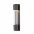Striate Collection LED Wall Sconce - Modern Glass Cylinder, 21 Height, Dimmable, Wet Rated