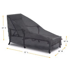 Summerset Shield Chaise Lounge Cover Ultimate Protection for Your Outdoor Furniture 73 x 28 x 18/22.5/37 Mercury