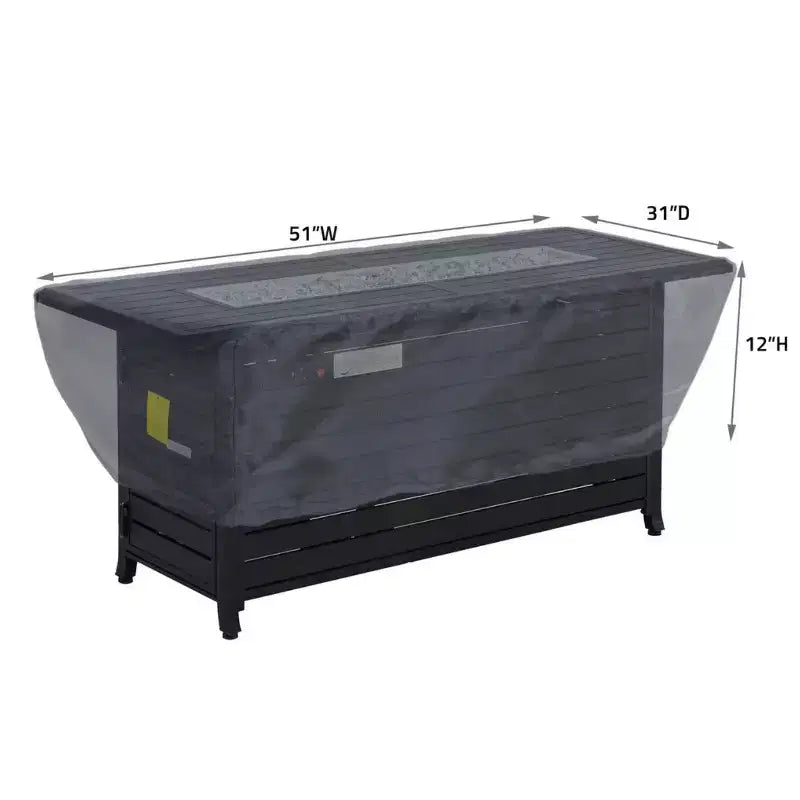 Summerset Shield Fire Pit Cover Ultimate Protection for Your Outdoor Furniture Rectangle Mercury
