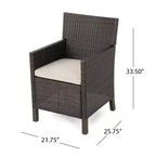 Christopher Knight Home Cypress Outdoor Wicker 3 Piece Round Bistro Set with Cushion