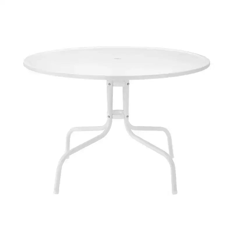 HomeStock Griffith 39 Outdoor Metal Dining Table White Satin