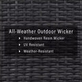HomeStock Beaufort Outdoor Wicker Table - Brown