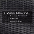 HomeStock Beaufort Outdoor Wicker Table - Brown