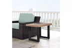 HomeStock Beaufort Outdoor Wicker Table - Brown