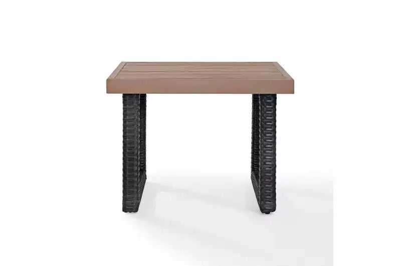 HomeStock Beaufort Outdoor Wicker Table - Brown