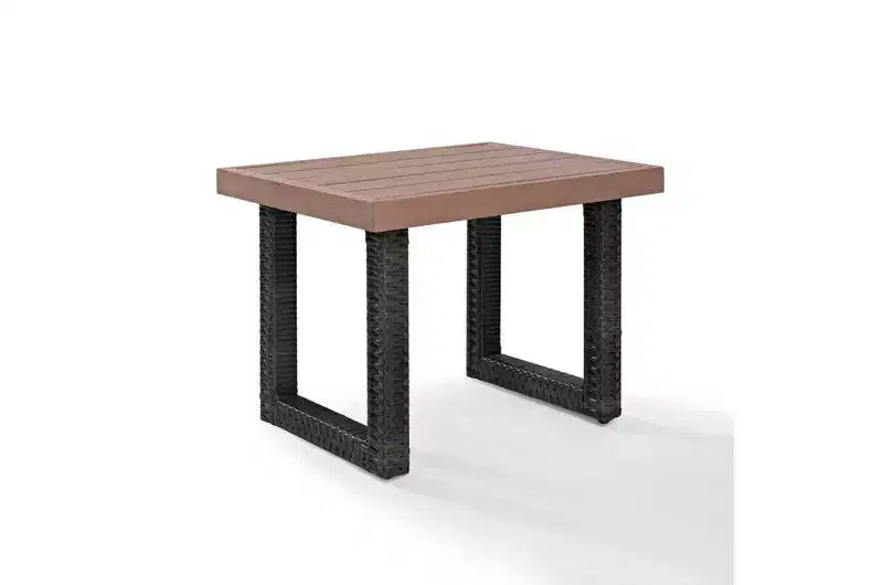 HomeStock Beaufort Outdoor Wicker Table - Brown