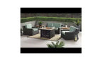 HomeStock Beaufort Outdoor Wicker Table - Brown
